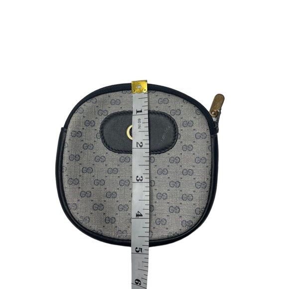 Gucci | Vintage GG Guccismw Logo Coin Purse in Navy Blue/Gold - Picture 10 of 10